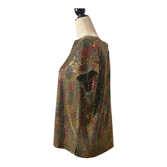 Vintage disco sparkly top. Fits like a M/L - Picture 5 of 16